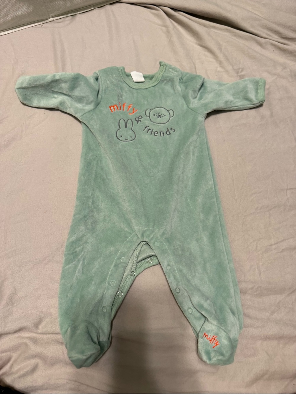 green miffy 3m onesie